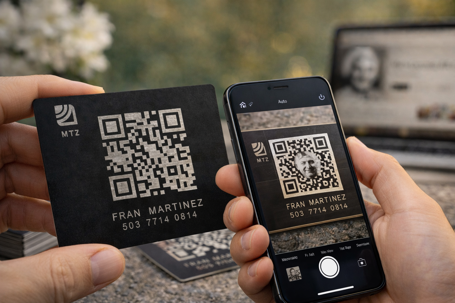 Escaneo de placa QR Memorial ONE MTZ